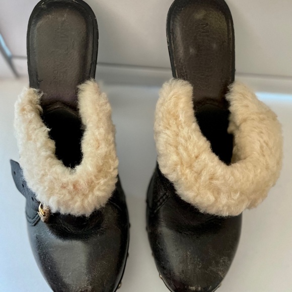 Michael Kors shearling fur mule high heel - Picture 4 of 6